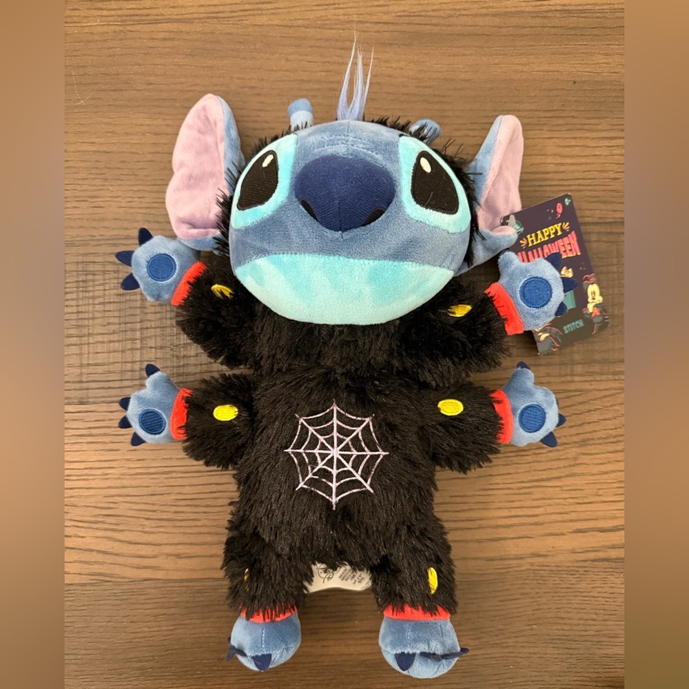 Disney Halloween Stitch Plush in Black Spider Costume